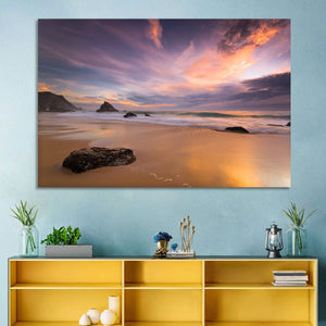 Adraga Beach Sunset Wall Art