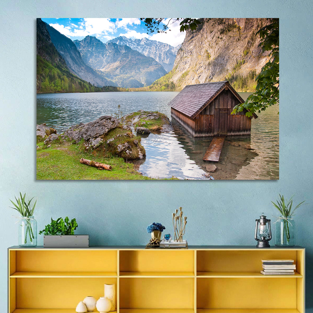 Obersee Boathouse at Königssee Wall Art