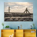Wwi Trench with Sandbags Wall Art