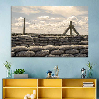 Wwi Trench with Sandbags Wall Art