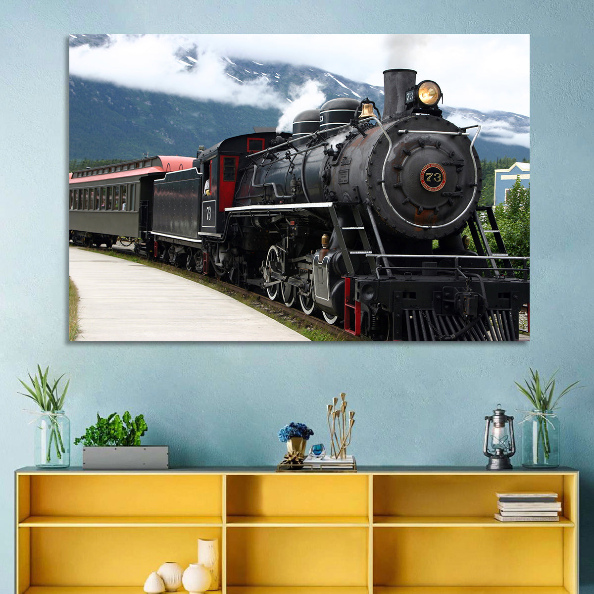 Skagway Steam Locomotive No. 73 Wall Art