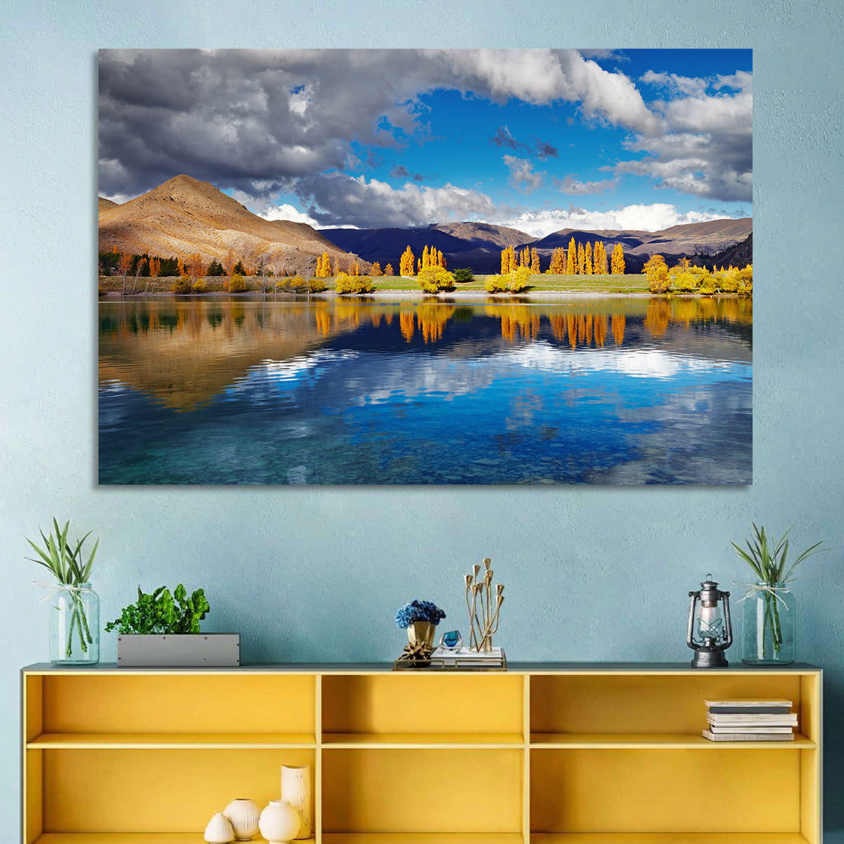 Lake Tekapo Autumn Reflection Wall Art