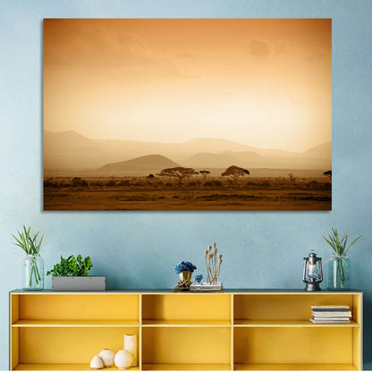 Hazy Savannah at Dawn Wall Art