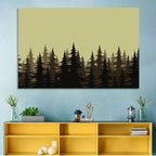 Fir Tree Silhouettes Wall Art