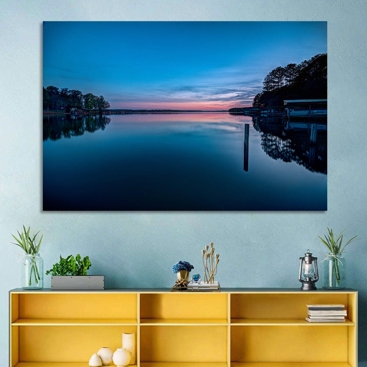 Lake Gaston Twilight Reflection Wall Art