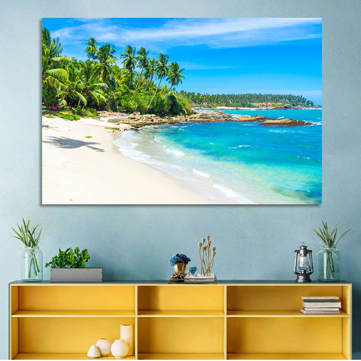 Sri Lanka Tropical Beach Wall Art