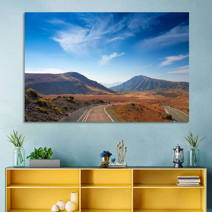 Mount Aso Winding Road Wall Art