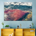 Lake Natron Aerial View Wall Art