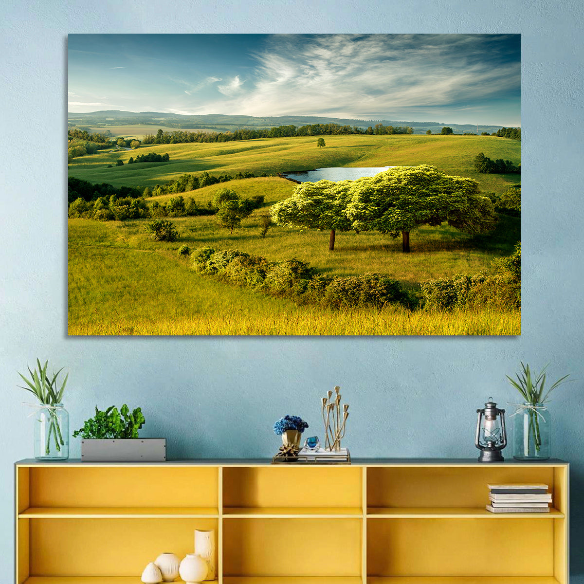 Rolling Hills with Pond Wall Art