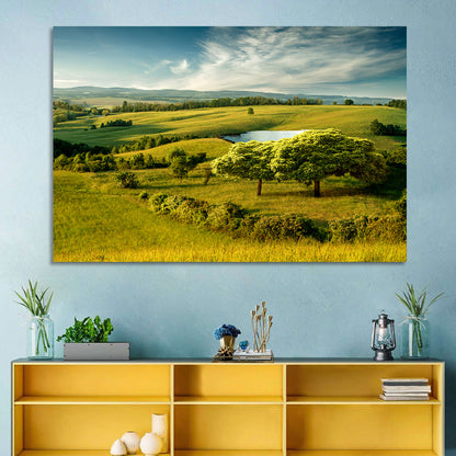 Rolling Hills with Pond Wall Art