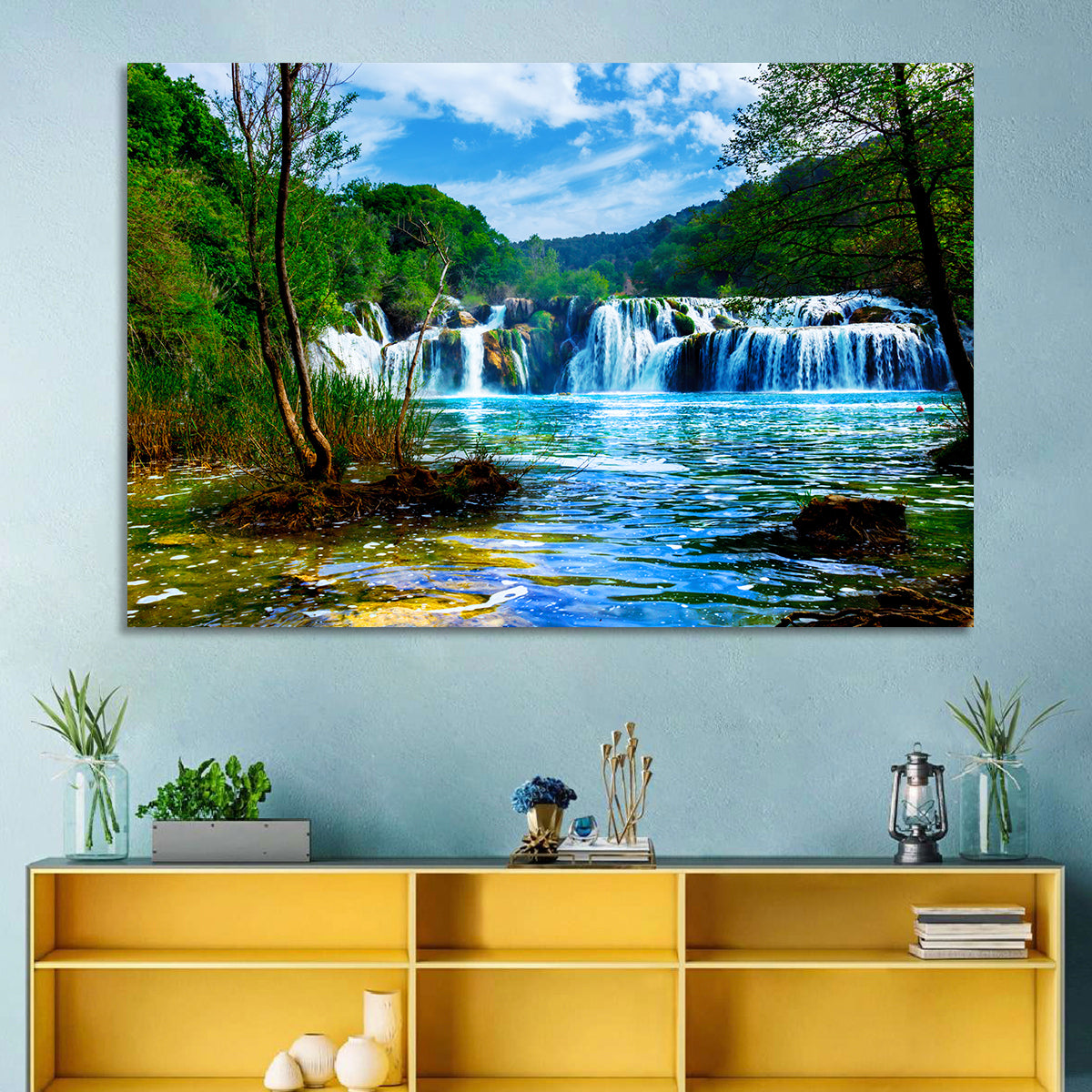 Skradinski Buk Waterfall, Krka Wall Art in a room, landscape