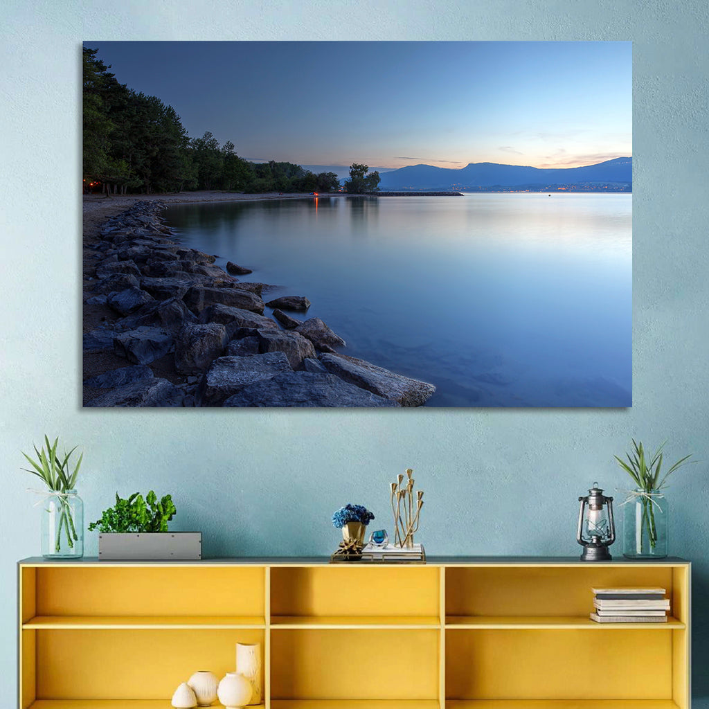Lake Neuchatel Twilight Wall Art