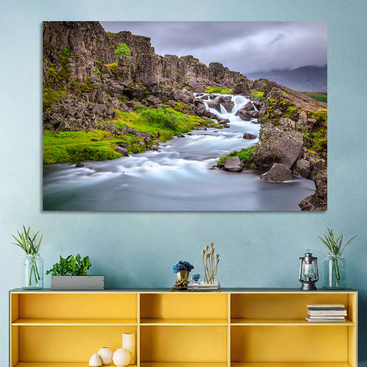 Öxarárfoss Stream, Þingvellir Wall Art