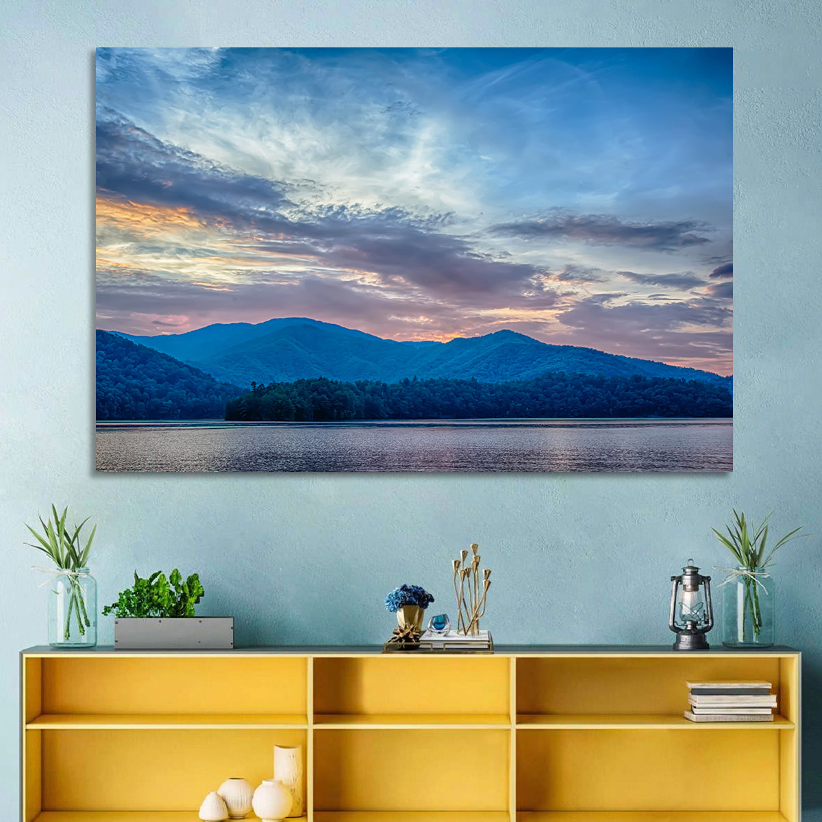 Lake Santeetlah Sunset Glow Wall Art