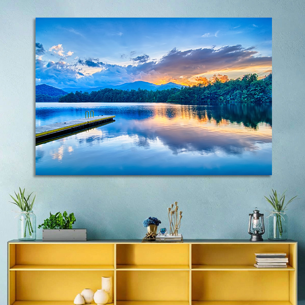Santeetlah Lake at Golden Hour Wall Art