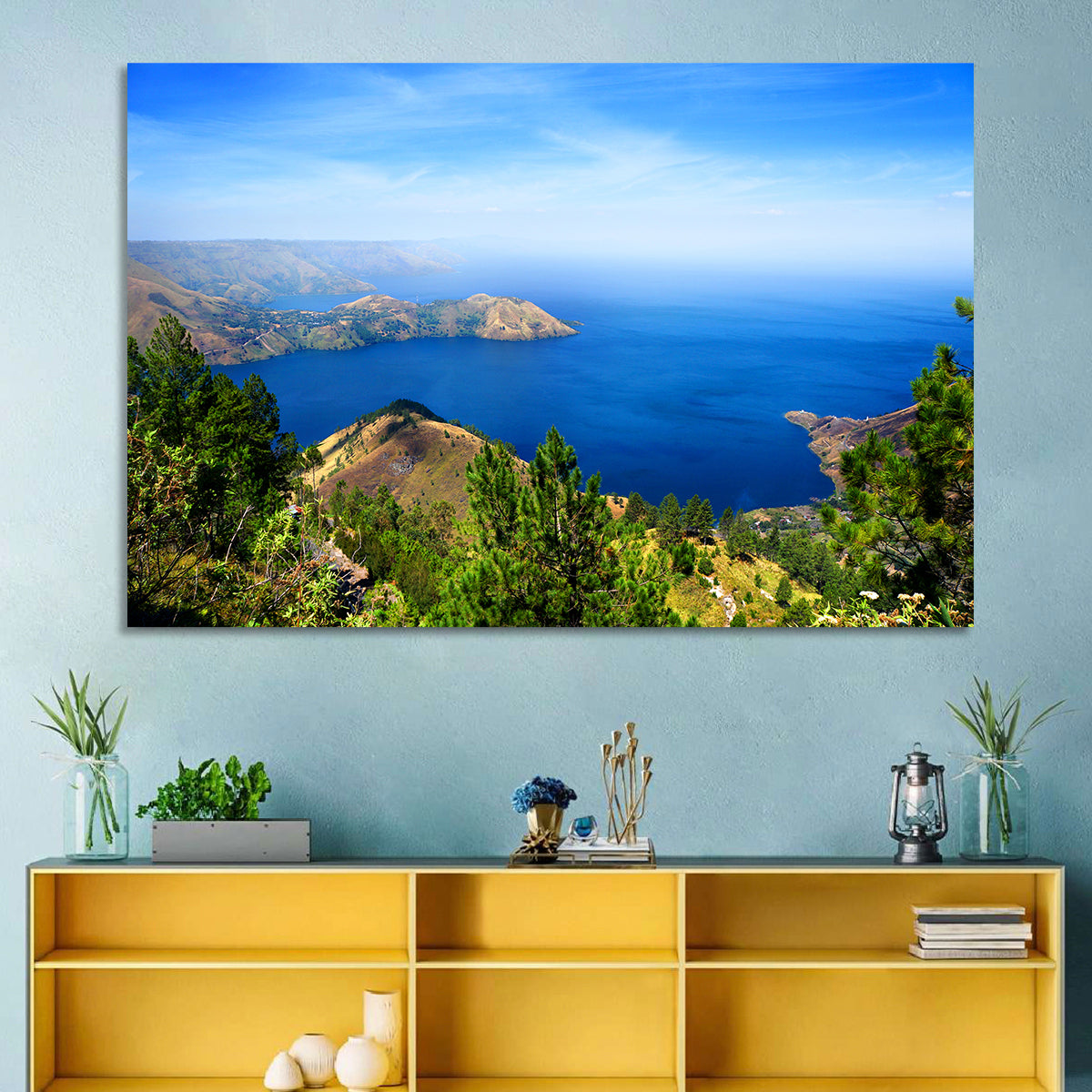 Lake Toba Aerial View Wall Art