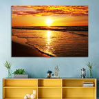 Golden Thai Beach Sunset Wall Art