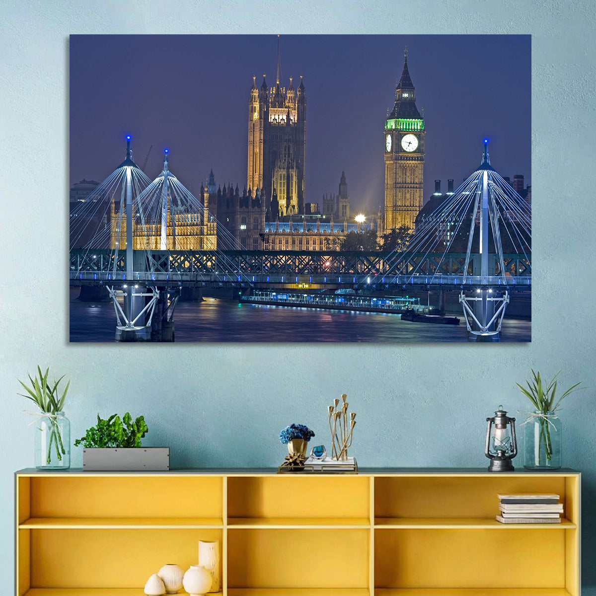 Big Ben Night Skyline Wall Art