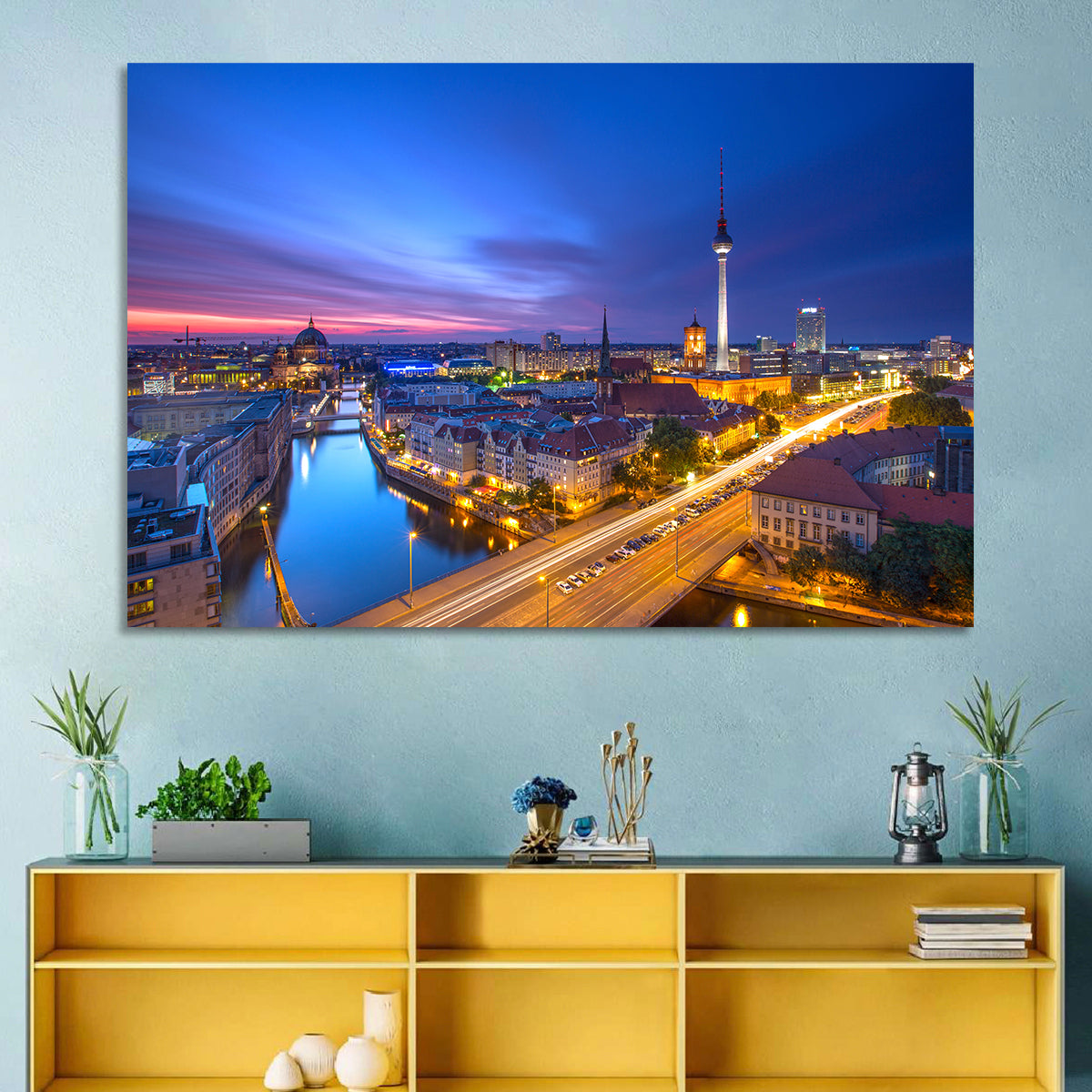 Berlin Skyline at Twilight Wall Art
