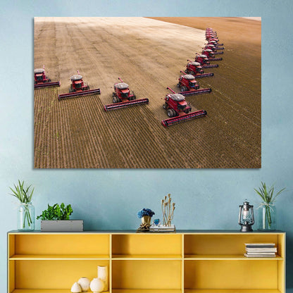 Soybean Harvesting Wall Art