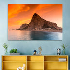 Rock of Gibraltar at Sunset Wall Art