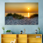Lake Michigan Sunset Dunes Wall Art