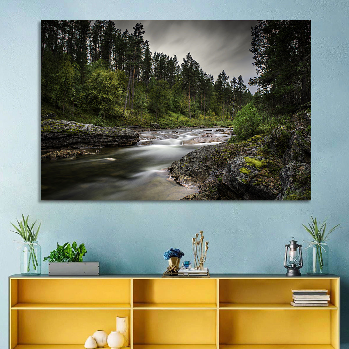 Mossy Forest Stream Wall Art