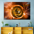 Digital Connectivity Globe Wall Art
