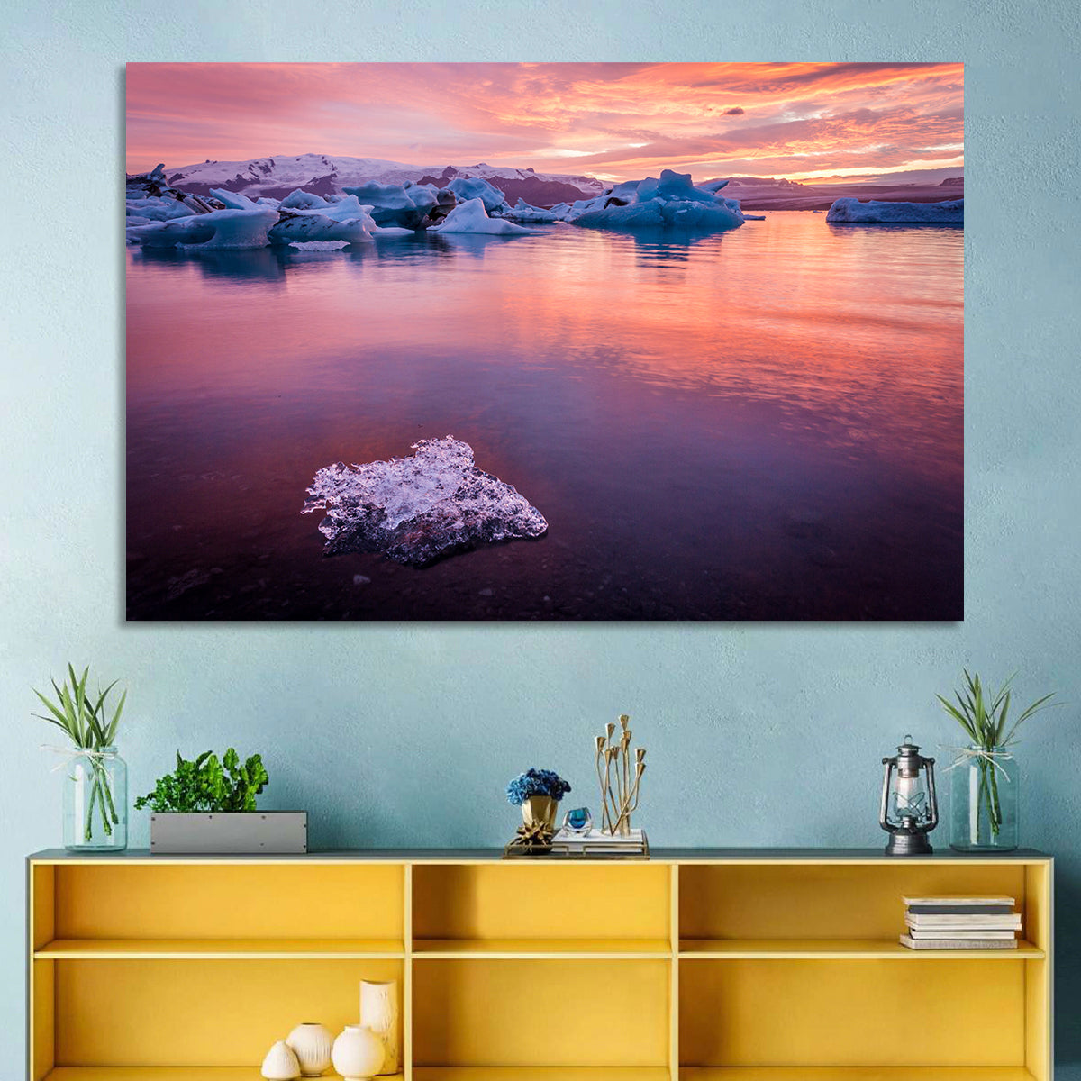 Jökulsárlón Dusk Lagoon Wall Art