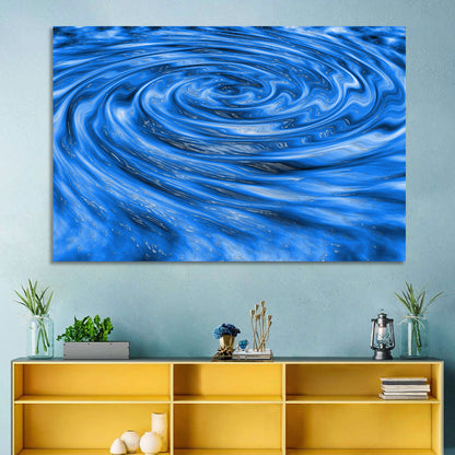 Azure Water Vortex Wall Art