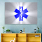 Star of Life with Rod of Asclepius Wall Art