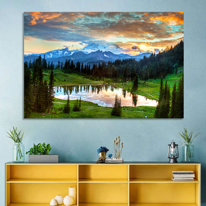 Mount Rainier Reflection at Tipsoo Lake Wall Art