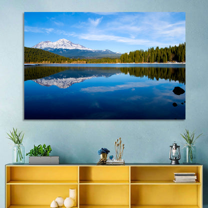 Northern California Snow Capped Lake Wall Art