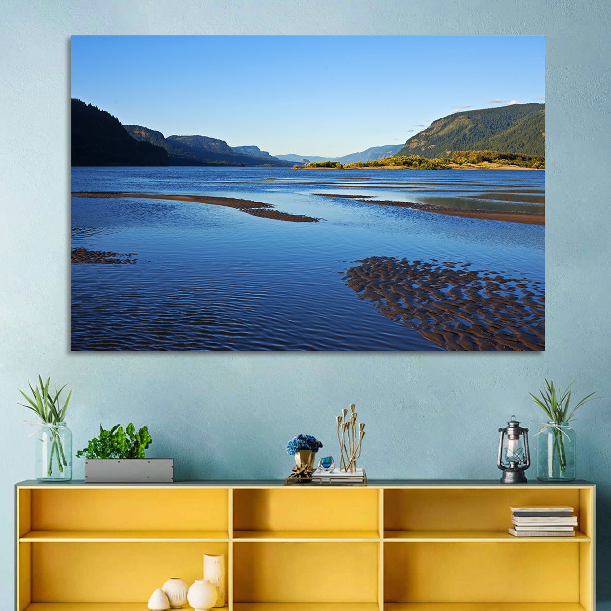 River Gorge Landscape Wall Art in a room, landscape