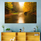 Misty Mountain River Wall Art