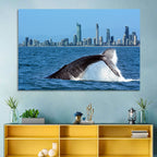 Gold Coast Whale and Skyline Wall Art