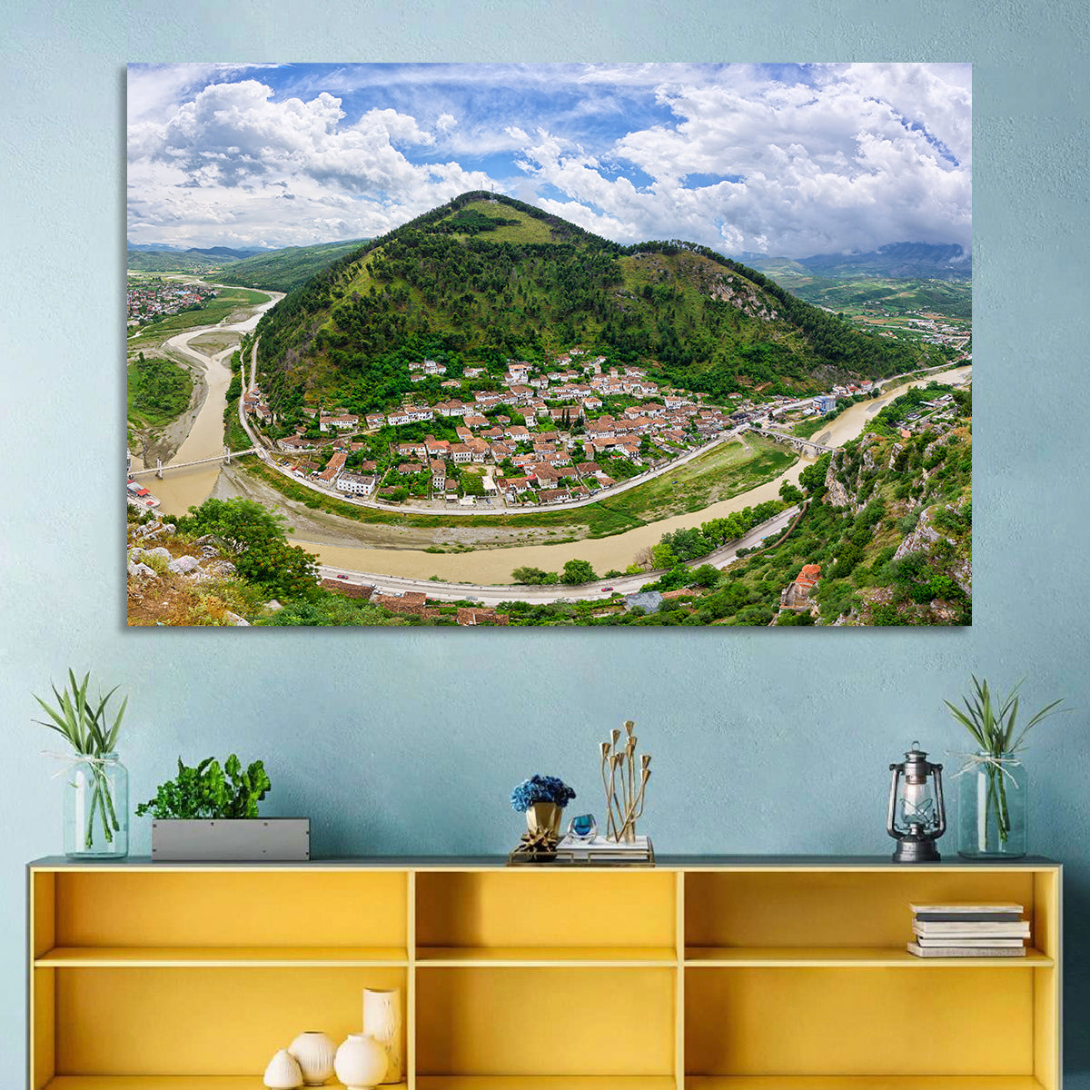 Berat Osum River View Wall Art