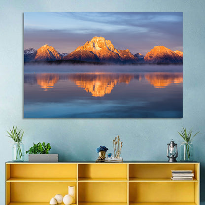 Mount Moran Sunrise Over Jackson Lake Wall Art