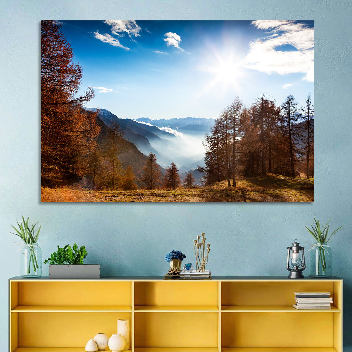 Val D Aosta Valley Morning Light Wall Art