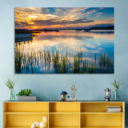 Folly River Sunset Reflection Wall Art
