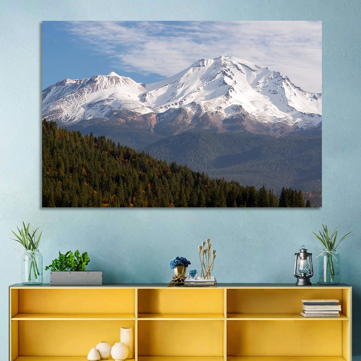 Mount Shasta Snow Peaks Wall Art