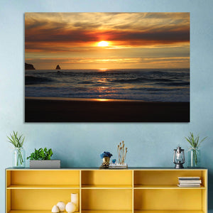 Oregon Coastal Sunset Wall Art