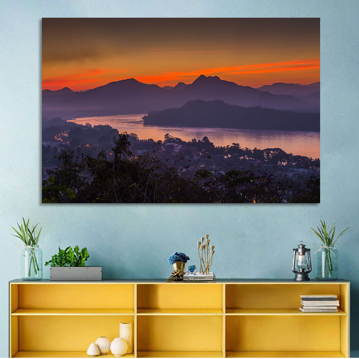 Luang Prabang Sunset Wall Art