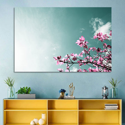 Pink Fig Tree Branches Wall Art