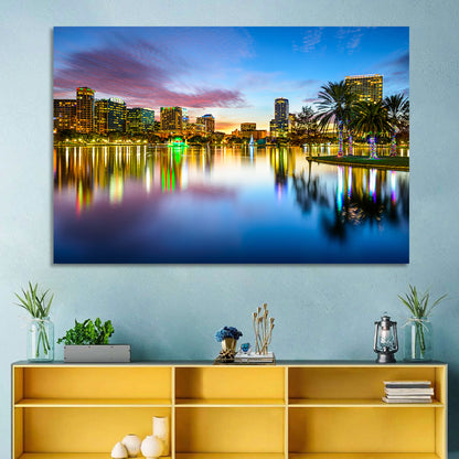 Orlando Lake Eola Skyline Wall Art
