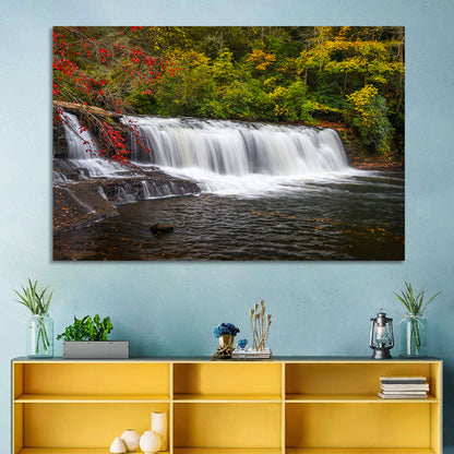 Blue Ridge Autumn Waterfall Wall Art