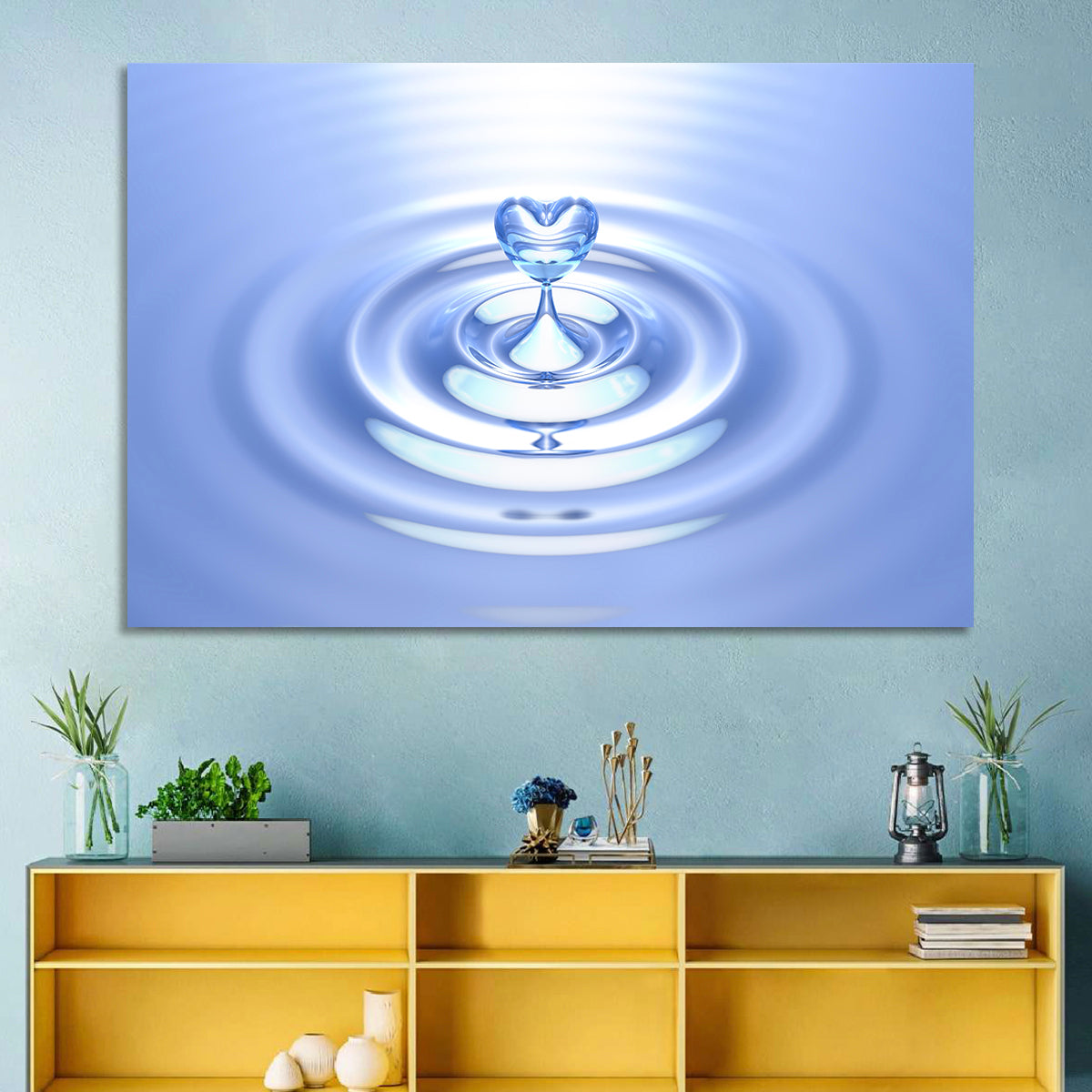 Heart Shaped Water Splash Wall Art