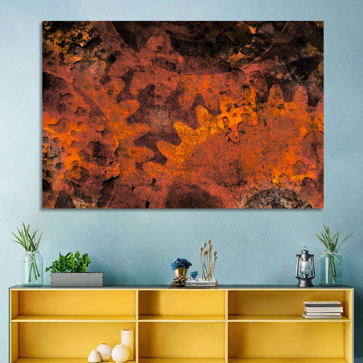 Weathered Gears Study Wall Art