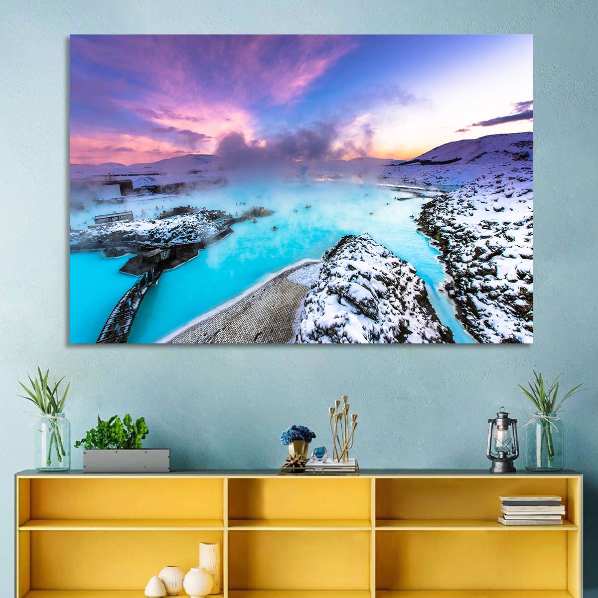 Blue Lagoon Grindavík Sunrise Wall Art