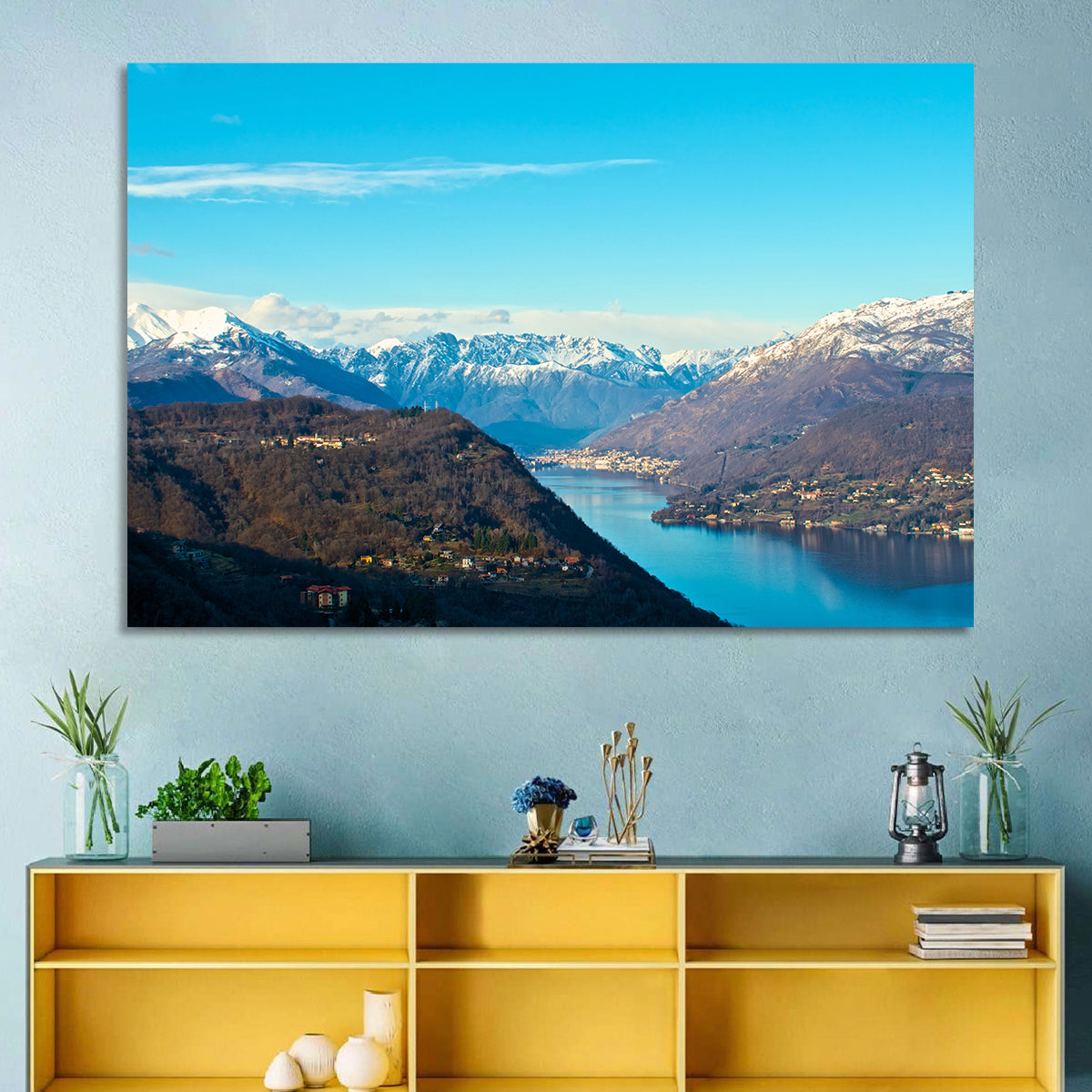 Lake Orta Mountain Reflection Wall Art